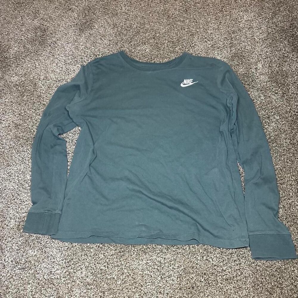 Nike Men's Green and Blue Shirt
